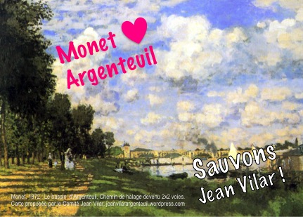 Monet, le bassin d'Argenteuil : et le chemin de halage, devenu 2x2 voies